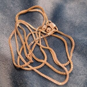 Sterling Silver Adjustable Smooth Slider Chain Necklace Bolo Style Up To ~24”